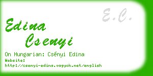 edina csenyi business card